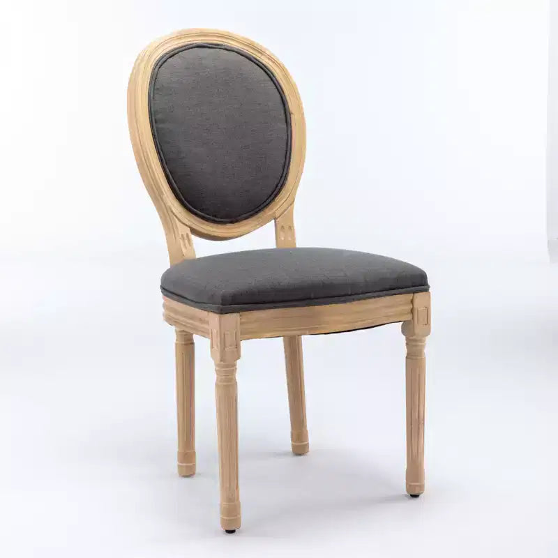 Chaise de salle à manger en bois massif de style français Vatros