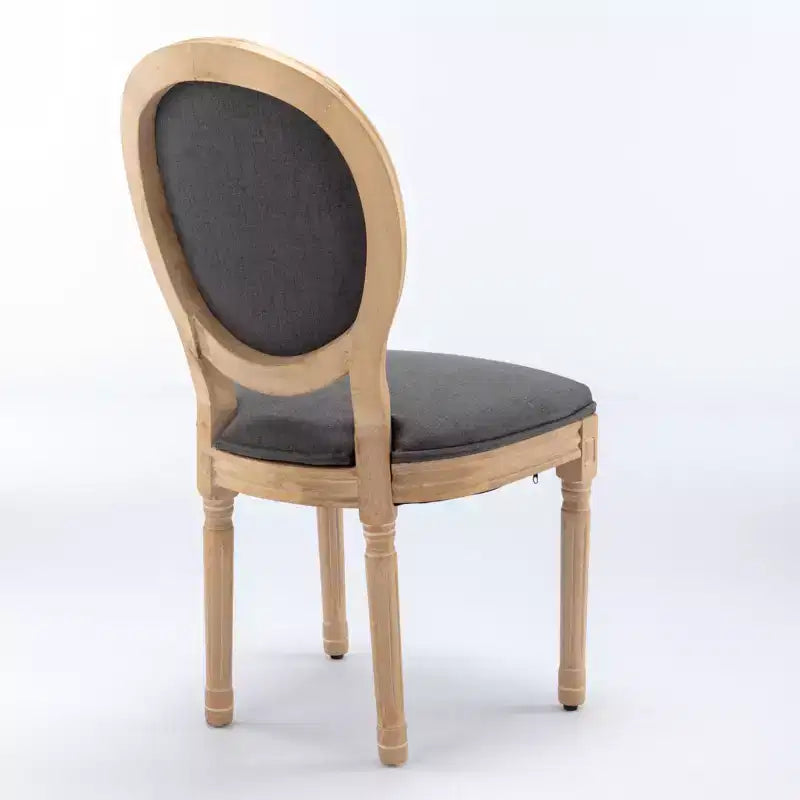 Chaise de salle à manger en bois massif de style français Vatros
