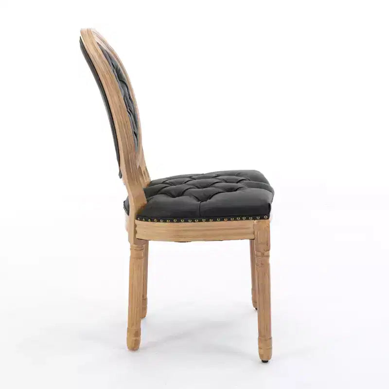 Chaise de salle à manger en bois massif de style français Vatros
