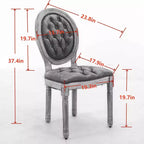 Chaise de salle à manger en bois massif de style français Vatros