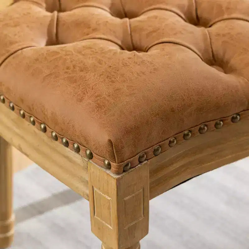 Chaise de salle à manger en bois massif de style français Vatros