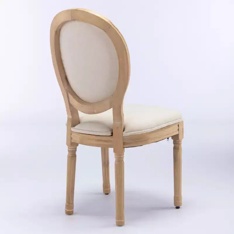 Chaise de salle à manger en bois massif de style français Vatros
