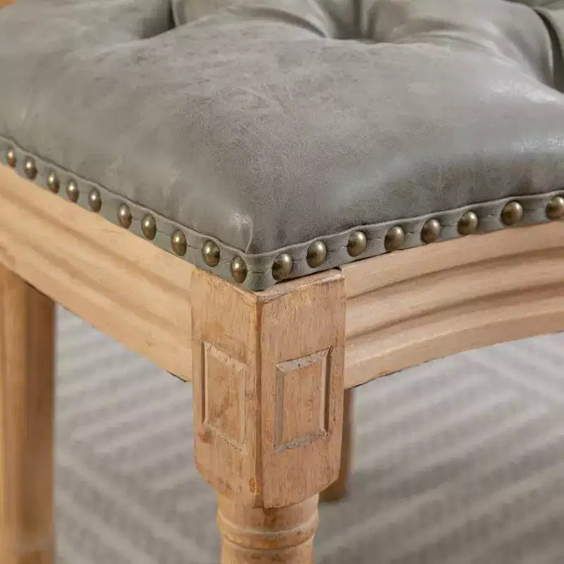 Chaise de salle à manger en bois massif de style français Vatros