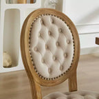 Chaise de salle à manger en bois massif de style français Vatros