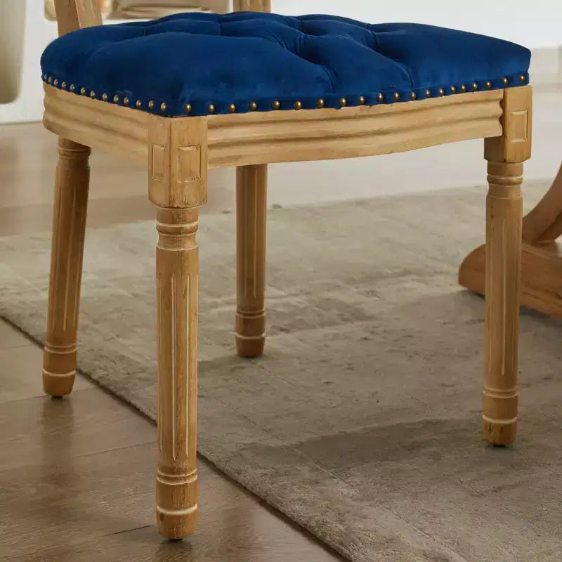 Chaise de salle à manger en bois massif de style français Vatros