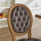 Chaise de salle à manger en bois massif de style français Vatros
