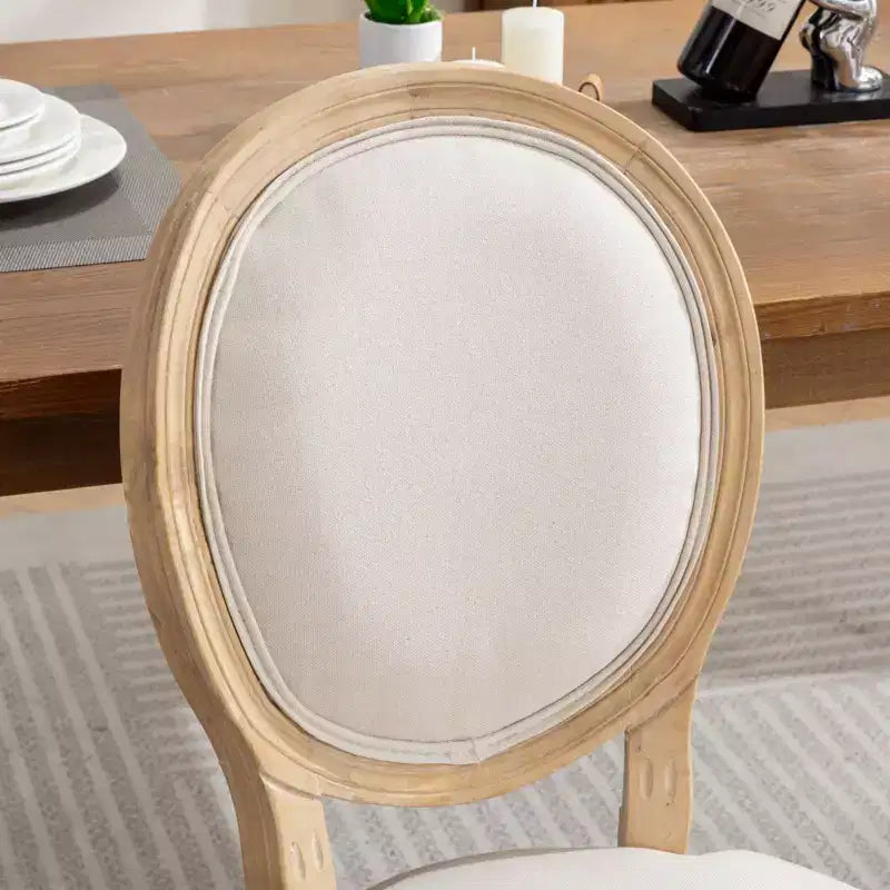Chaise de salle à manger en bois massif de style français Vatros