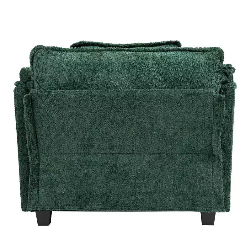 Chic Crate - Canapé-lit convertible Boucle avec pouf - Couchage de 140 cm de large, coussins profonds et accoudoirs épais - Salon/Chambre à coucher - 3 couleurs luxueuses