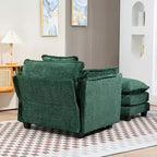 Chic Crate - Canapé-lit convertible Boucle avec pouf - Couchage de 140 cm de large, coussins profonds et accoudoirs épais - Salon/Chambre à coucher - 3 couleurs luxueuses