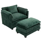 Chic Crate - Canapé-lit convertible Boucle avec pouf - Couchage de 140 cm de large, coussins profonds et accoudoirs épais - Salon/Chambre à coucher - 3 couleurs luxueuses