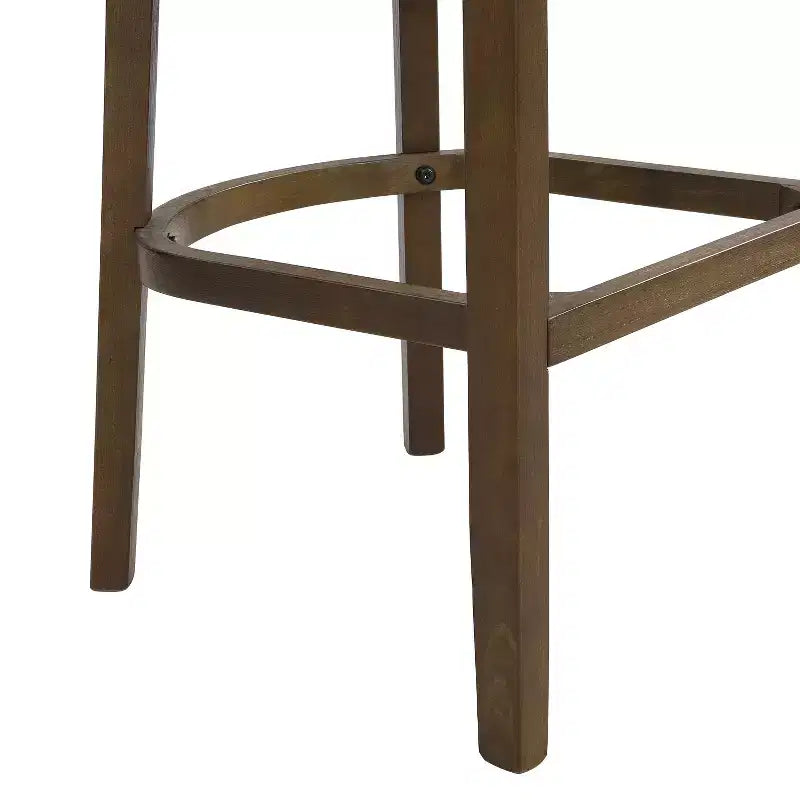 Christopher Knight Home Marie Tabourets de bar contemporains en bois d'hévéa rembourrés avec dossier incurvé en rotin (Lot de 2)