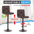 BestMassage Tabouret de bar moderne Pivotant Lot de 2 Tabourets de comptoir réglables en hauteur
