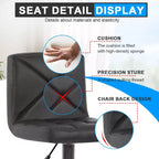 BestMassage Tabouret de bar moderne Pivotant Lot de 2 Tabourets de comptoir réglables en hauteur