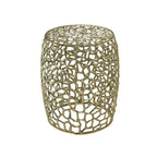Christopher Knight Home Theresa Table d'appoint en aluminium en forme de tambour, style moderne