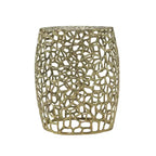 Christopher Knight Home Theresa Table d'appoint en aluminium en forme de tambour, style moderne