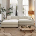 Christopher Knight Home Tess Oversized Corduroy Upholstered Sectional Sofa with Charging Ports and Cup Holders
