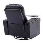 Fauteuil inclinable pivotant 270° avec lumières LED, plateau rotatif 360° et port USB - Fauteuil électrique de cinéma maison pour salon
