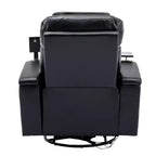 Fauteuil inclinable pivotant 270° avec lumières LED, plateau rotatif 360° et port USB - Fauteuil électrique de cinéma maison pour salon