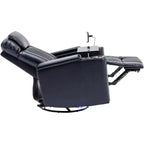 Fauteuil inclinable pivotant 270° avec lumières LED, plateau rotatif 360° et port USB - Fauteuil électrique de cinéma maison pour salon