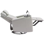 Fauteuil inclinable pivotant 270° avec lumières LED, plateau rotatif 360° et port USB - Fauteuil électrique de cinéma maison pour salon