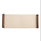 Banc contemporain GDFStudio Bykes en bois d'acacia avec coussin, acajou et crème