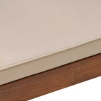 Banc contemporain GDFStudio Bykes en bois d'acacia avec coussin, acajou et crème