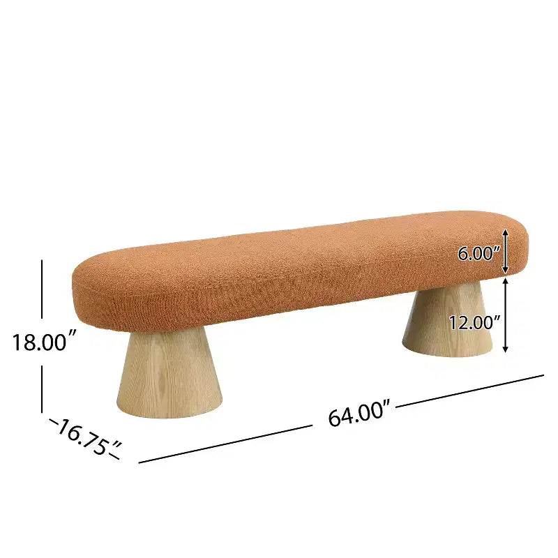 Banc de salle à manger multifonctionnel moderne Christopher Knight Home Hermose 64 en tissu bouclé