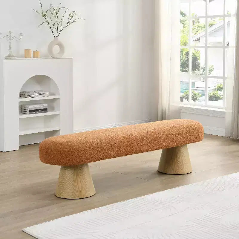 Banc de salle à manger multifonctionnel moderne Christopher Knight Home Hermose 64 en tissu bouclé