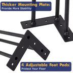 Pieds de table en métal, pieds de table de remplacement en tube carré robuste, pieds de meubles de bureau, pieds robustes résistants, ensemble de 4 pour table de salle à manger
