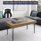 Pieds de table en métal, pieds de table de remplacement en tube carré robuste, pieds de meubles de bureau, pieds robustes résistants, ensemble de 4 pour table de salle à manger