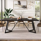 Lantine Table de Salle à Manger Grande de 70,87 Pouces pour 4 à 6 Personnes, Table à Manger Rectangulaire Moderne avec Cadre Métallique