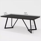 Lantine Table de Salle à Manger Grande de 70,87 Pouces pour 4 à 6 Personnes, Table à Manger Rectangulaire Moderne avec Cadre Métallique