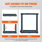 Organisateur d'outils de jardinage VEVOR, 10 emplacements, support de rangement vertical pour outils de jardin pour garage, peut contenir des outils à long manche/râteau/balai/pelle