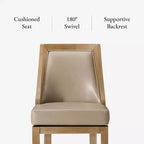 Tabouret de comptoir Maven Lane Vienna avec similicuir 26 po