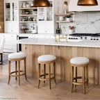 Tabouret de bar de cuisine Maven Lane Eva avec revêtement en tissu 31 po