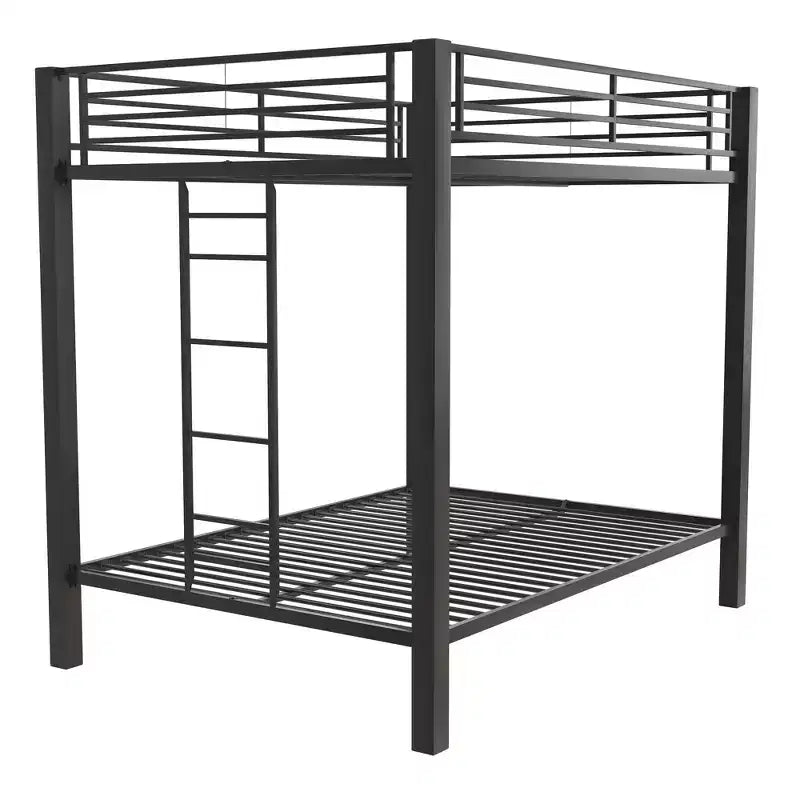 RealRooms Burleigh, Cadre de lit superposé double en métal, Noir