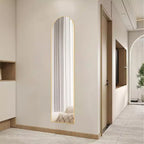 Gold Floor Standing Mirror 59x16 Inch, Modern Wall Mirror with Aluminum Alloy Frame, Gold