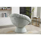 Fauteuils d'appoint Okak pour chambre à coucher, fauteuil pivotant à 360°, fauteuil d'appoint moderne surdimensionné pour salon