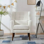 Chaises d'appoint Okak pour chambre à coucher, chaise d'appoint moderne du milieu du siècle, chaises en tissu peluche confortables, fauteuils de lecture, fauteuil de salon