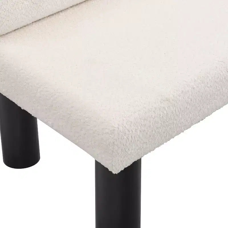Banc de salle à manger contemporain Christopher Knight Home en bois d'hévéa rembourré avec dossier