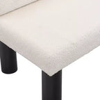 Banc de salle à manger contemporain Christopher Knight Home en bois d'hévéa rembourré avec dossier