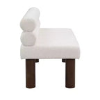 Banc de salle à manger contemporain Christopher Knight Home en bois d'hévéa rembourré avec dossier