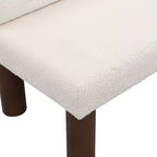 Banc de salle à manger contemporain Christopher Knight Home en bois d'hévéa rembourré avec dossier