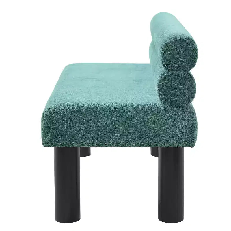 Banc de salle à manger contemporain Christopher Knight Home en bois d'hévéa rembourré avec dossier