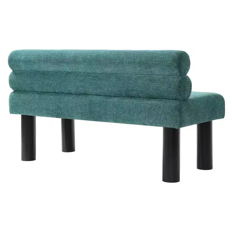 Banc de salle à manger contemporain Christopher Knight Home en bois d'hévéa rembourré avec dossier
