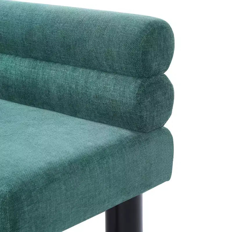 Banc de salle à manger contemporain Christopher Knight Home en bois d'hévéa rembourré avec dossier