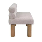 Banc de salle à manger contemporain Christopher Knight Home en bois d'hévéa rembourré avec dossier