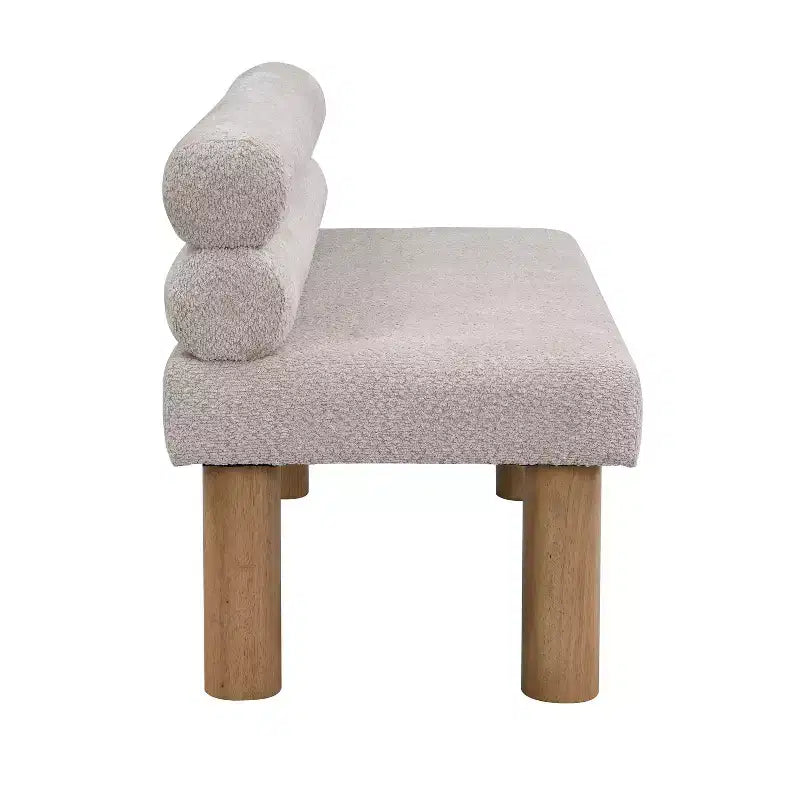 Banc de salle à manger contemporain Christopher Knight Home en bois d'hévéa rembourré avec dossier