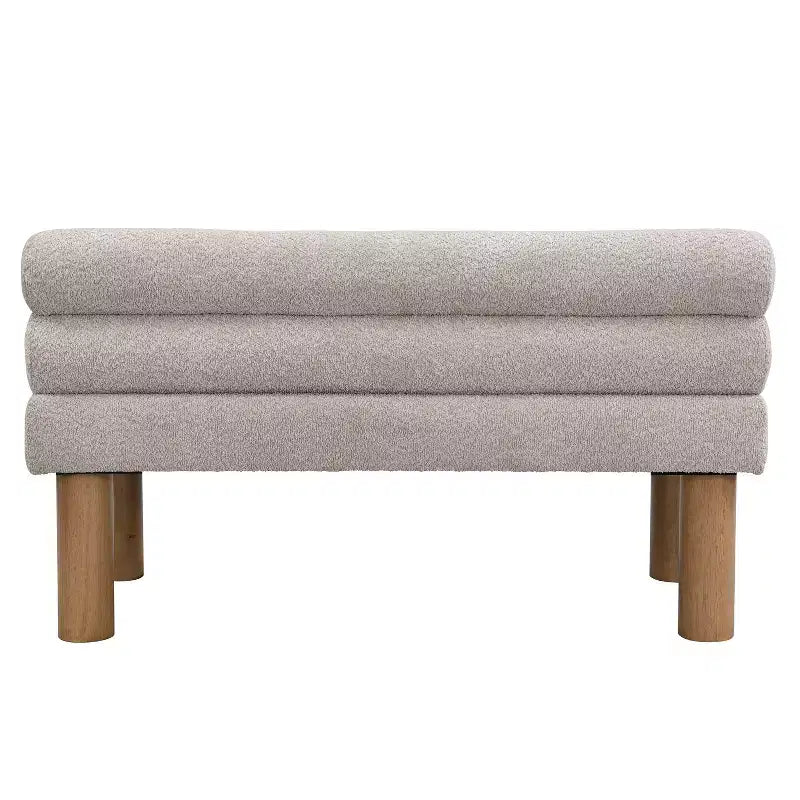 Banc de salle à manger contemporain Christopher Knight Home en bois d'hévéa rembourré avec dossier