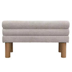 Banc de salle à manger contemporain Christopher Knight Home en bois d'hévéa rembourré avec dossier